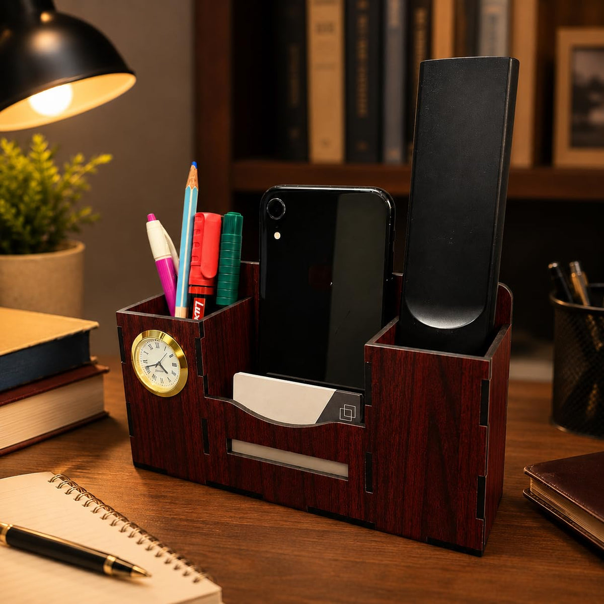 Zesta Desk Organiser with Clock – image 2