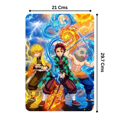 Zesta Demon Slayer – Design 3 self-adhesive MDF wooden wall hanging - image 2