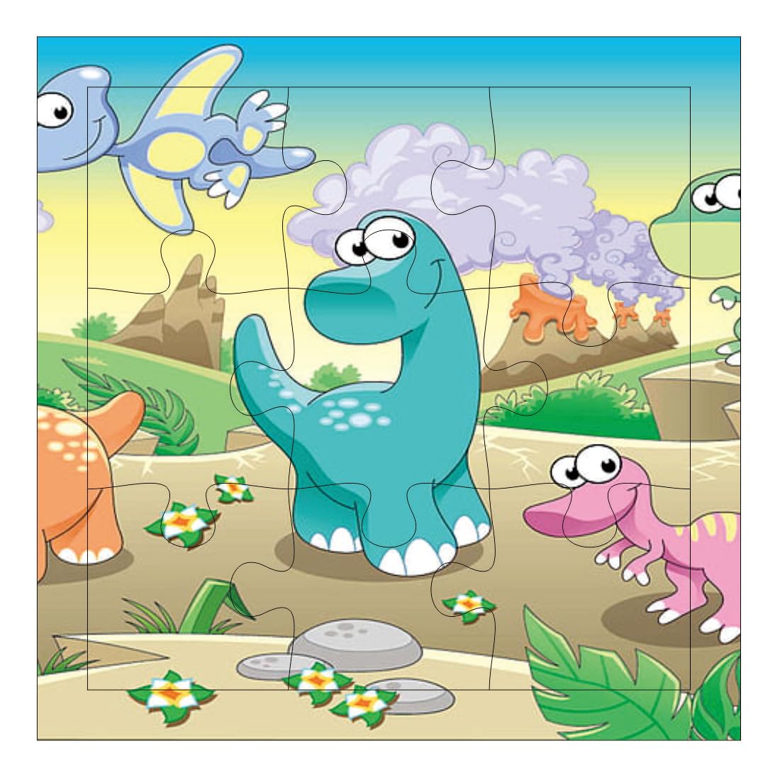 Otidge Dinosaurs wooden jigsaw puzzles, pack of 4 - image 3