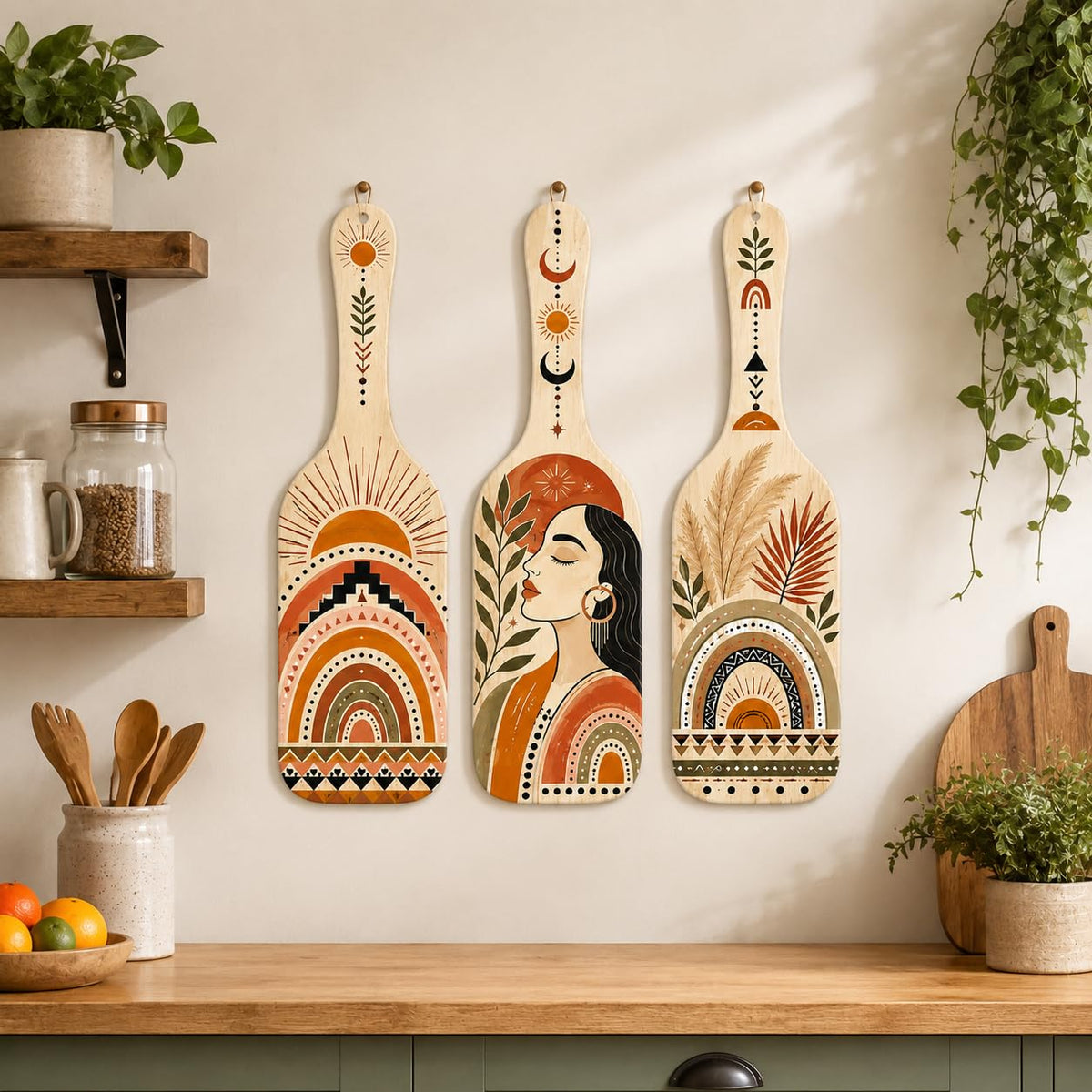 Zesta Abstract Spoon MDF wooden wall hanging - image 3
