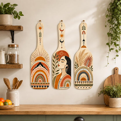 Zesta Abstract Spoon MDF wooden wall hanging - image 3