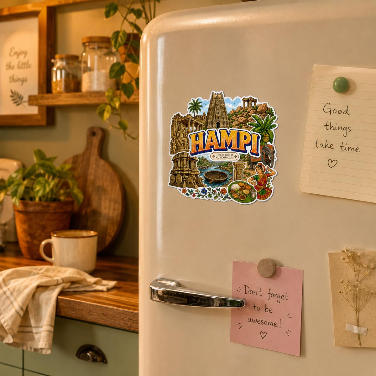 Zesta Hampi wooden fridge magnet - image 3