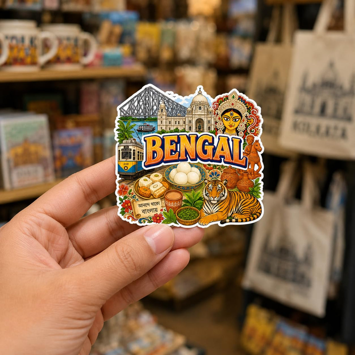 Zesta Bengal wooden fridge magnet - image 3