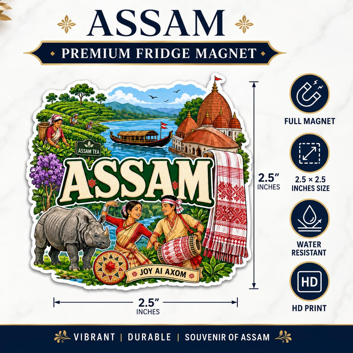 Zesta Assam wooden fridge magnet - image 3