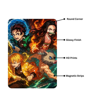 Zesta Demon Slayer( – Design 2 self-adhesive MDF wooden wall hanging - image 3