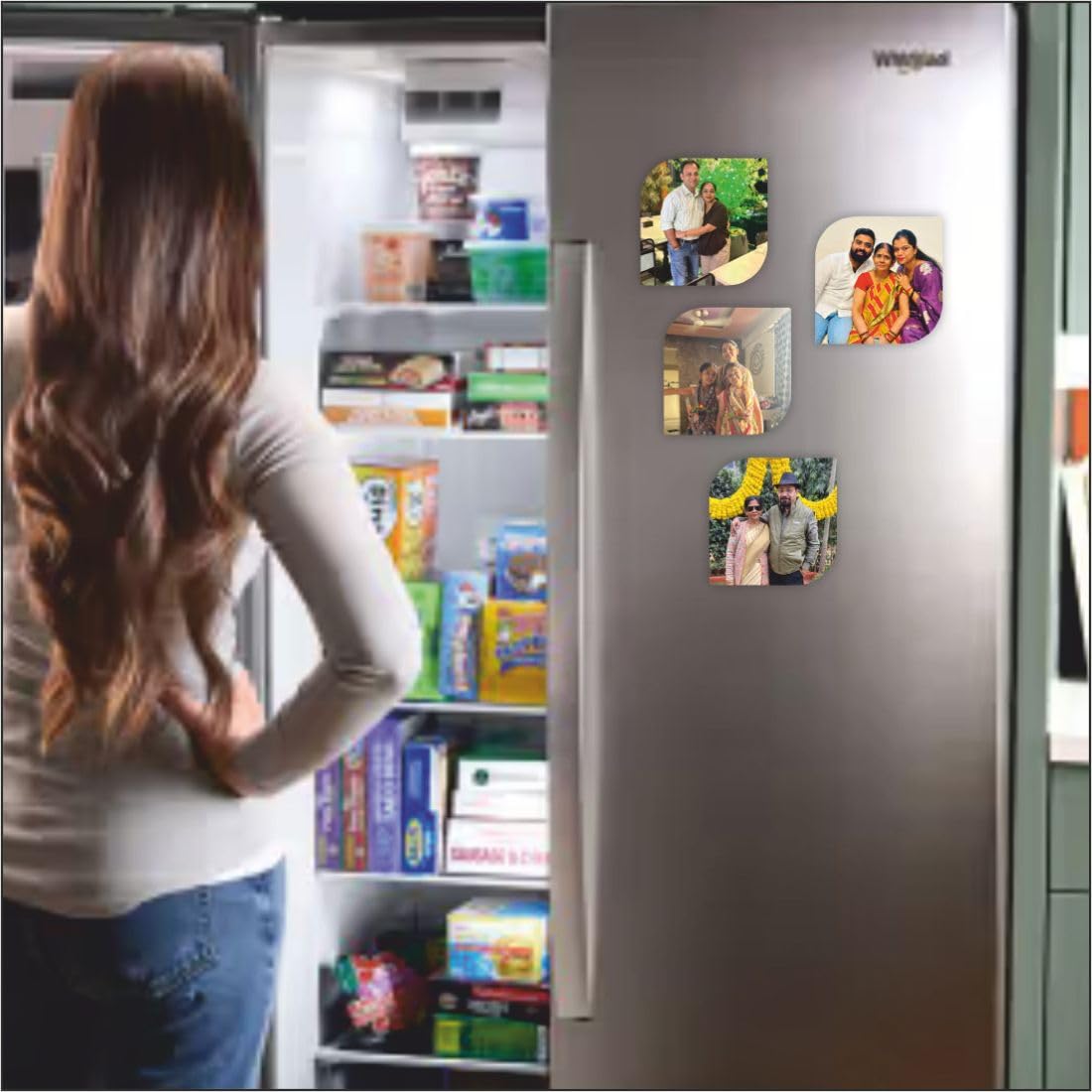Zesta Abstract personalised photo fridge magnet - image 3