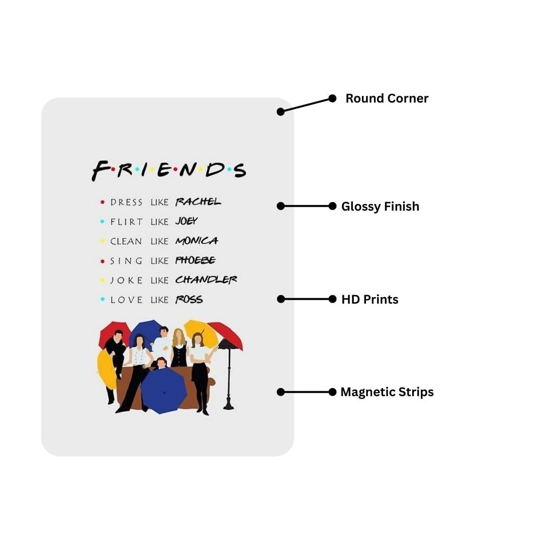 Zesta Friends – Design 2 self-adhesive MDF wooden wall hanging - image 3