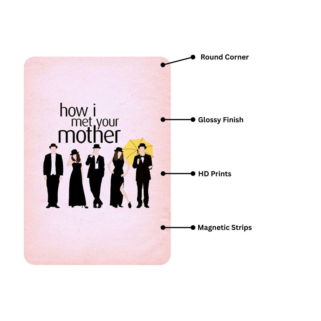 Zesta How I Met Your Mother self-adhesive MDF wooden wall hanging - image 3