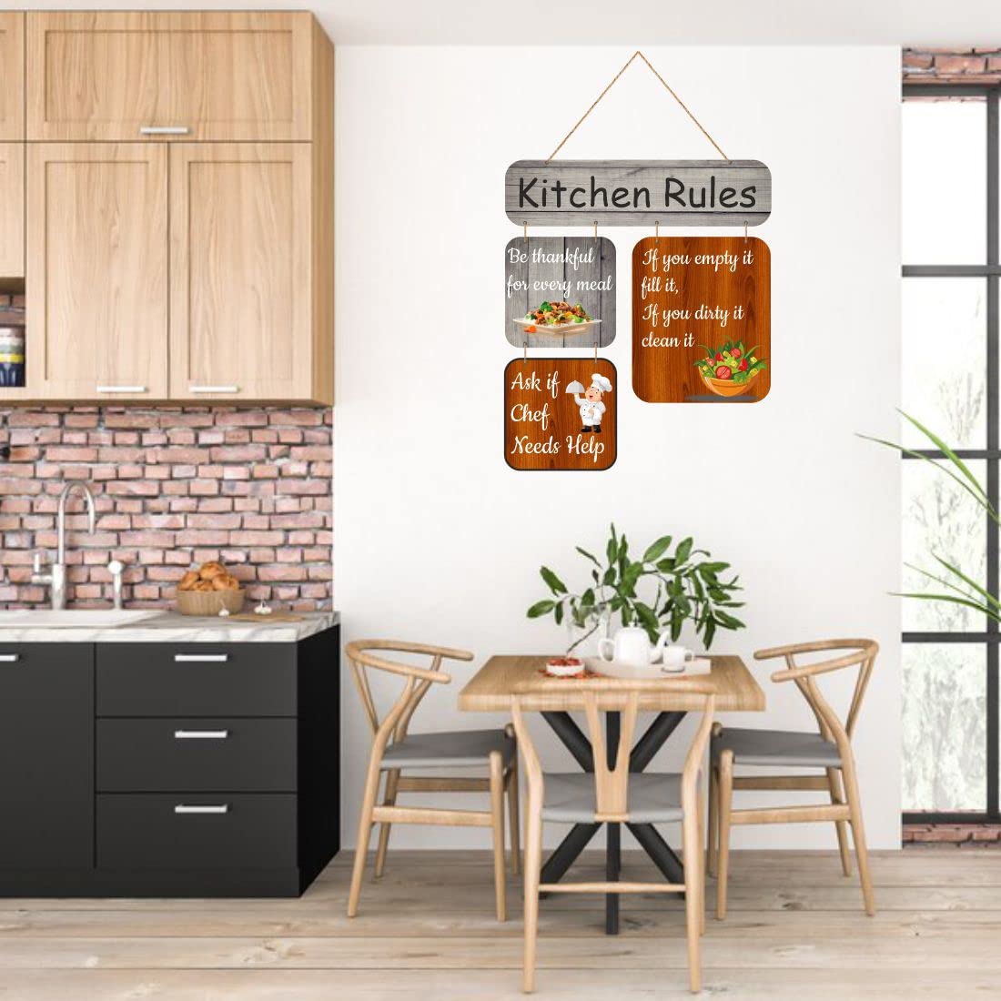 Zesta Kitchen Rules MDF wooden wall hanging - image 3