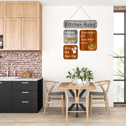 Zesta Kitchen Rules MDF wooden wall hanging - image 3