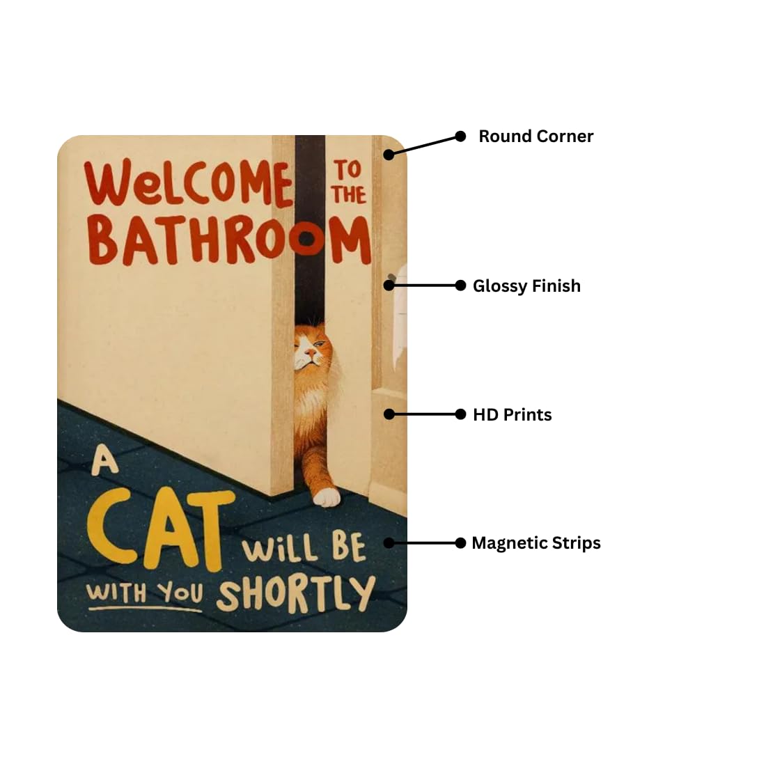 Zesta Bathroom self-adhesive MDF wooden wall hanging - image 3