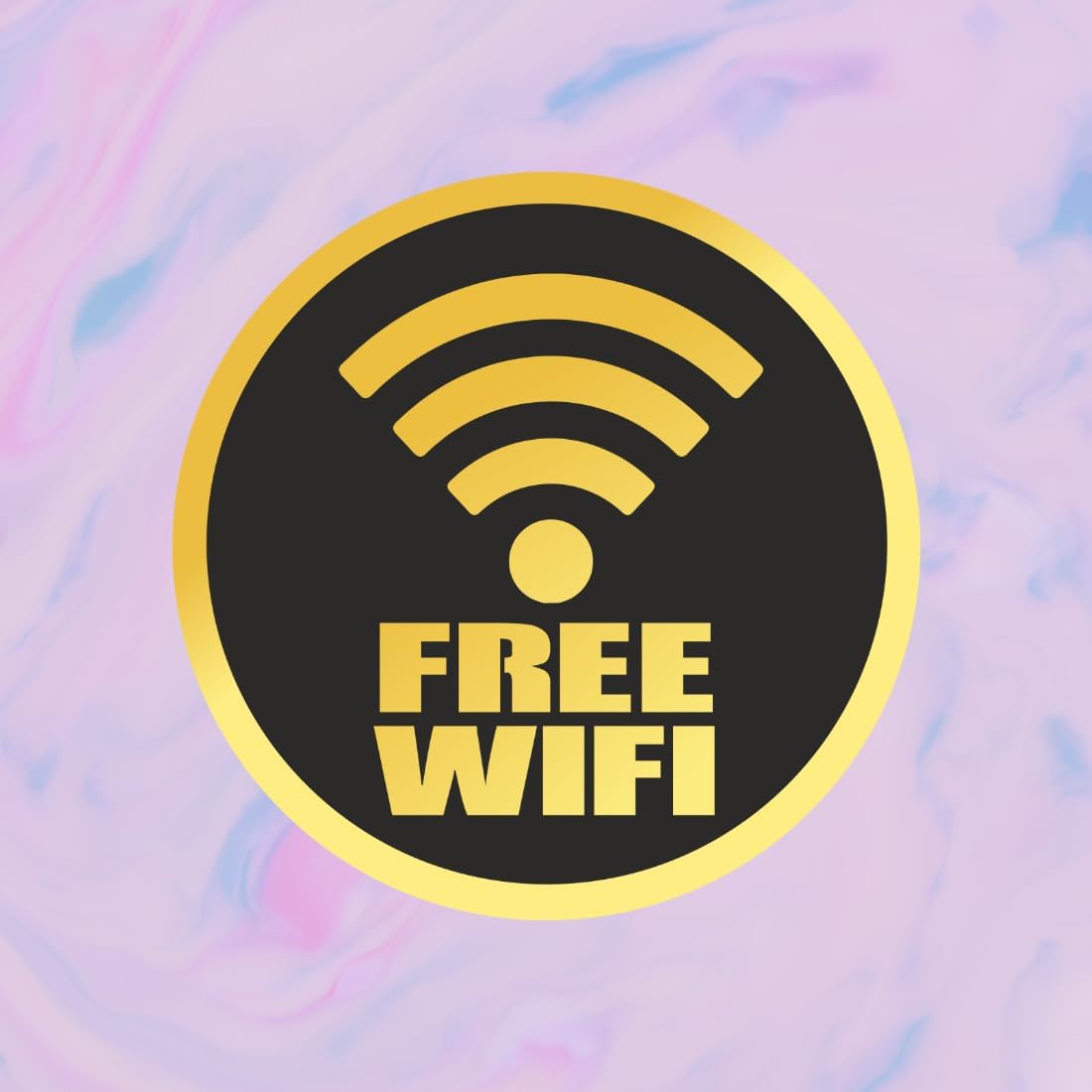 Zesta Free Wi-Fi self-adhesive acrylic sign - image 3
