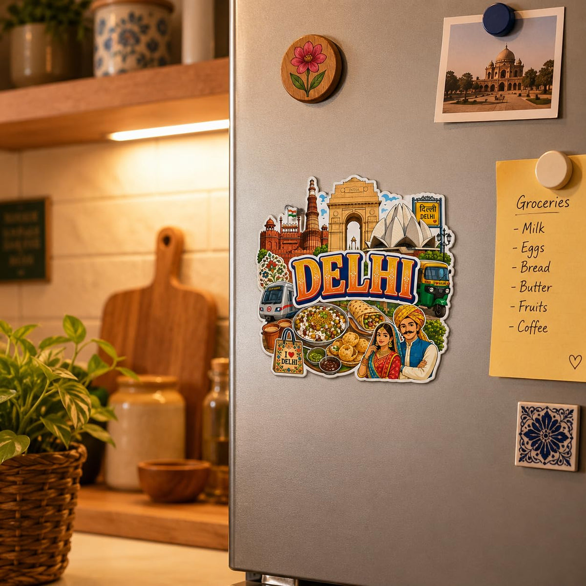 Zesta Delhi wooden fridge magnet - image 3