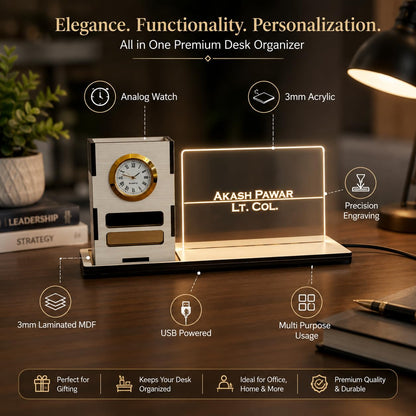 Zesta Personalised Pen Holder with Analog Watch – image 7