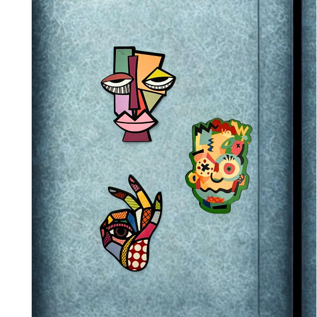 Zesta Abstract Arts wooden fridge magnet - image 3