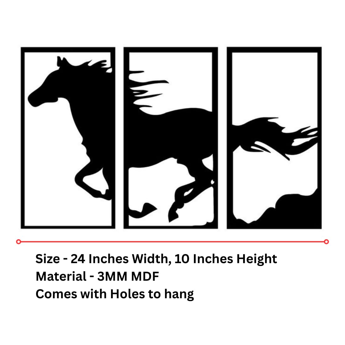 Zesta Horse MDF wooden wall hanging - image 3