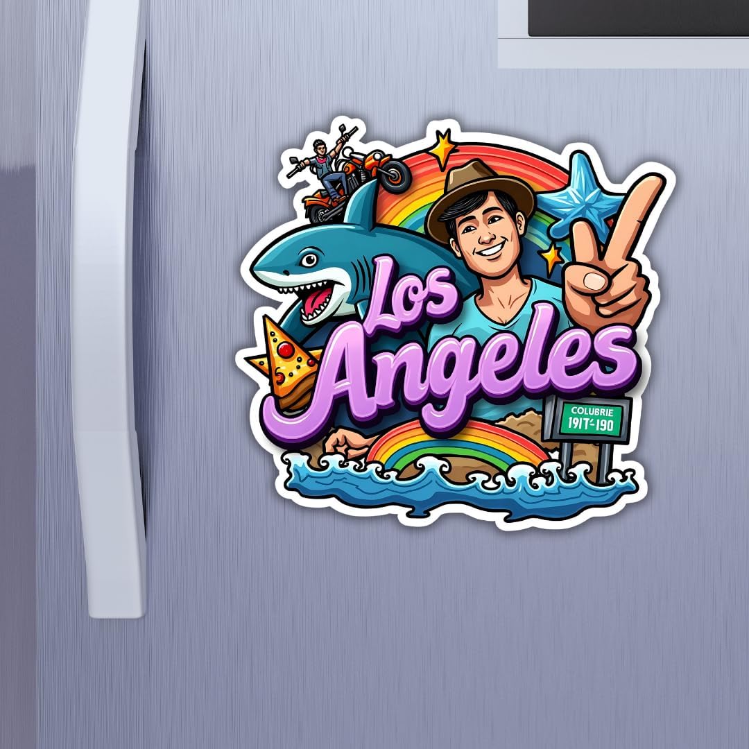 Zesta Los Angeles wooden fridge magnet - image 3