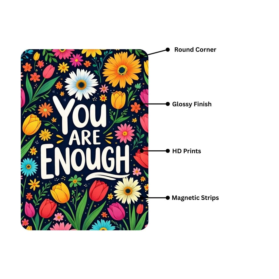 Zesta You Are Enough self-adhesive MDF wooden wall hanging - image 3