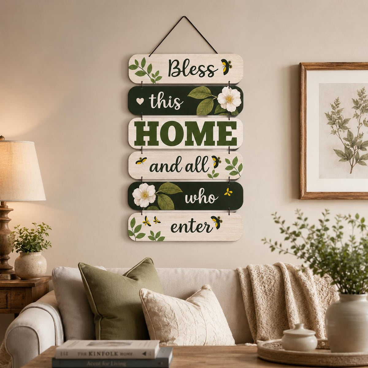 Zesta Bless This Home MDF wooden wall hanging - image 3