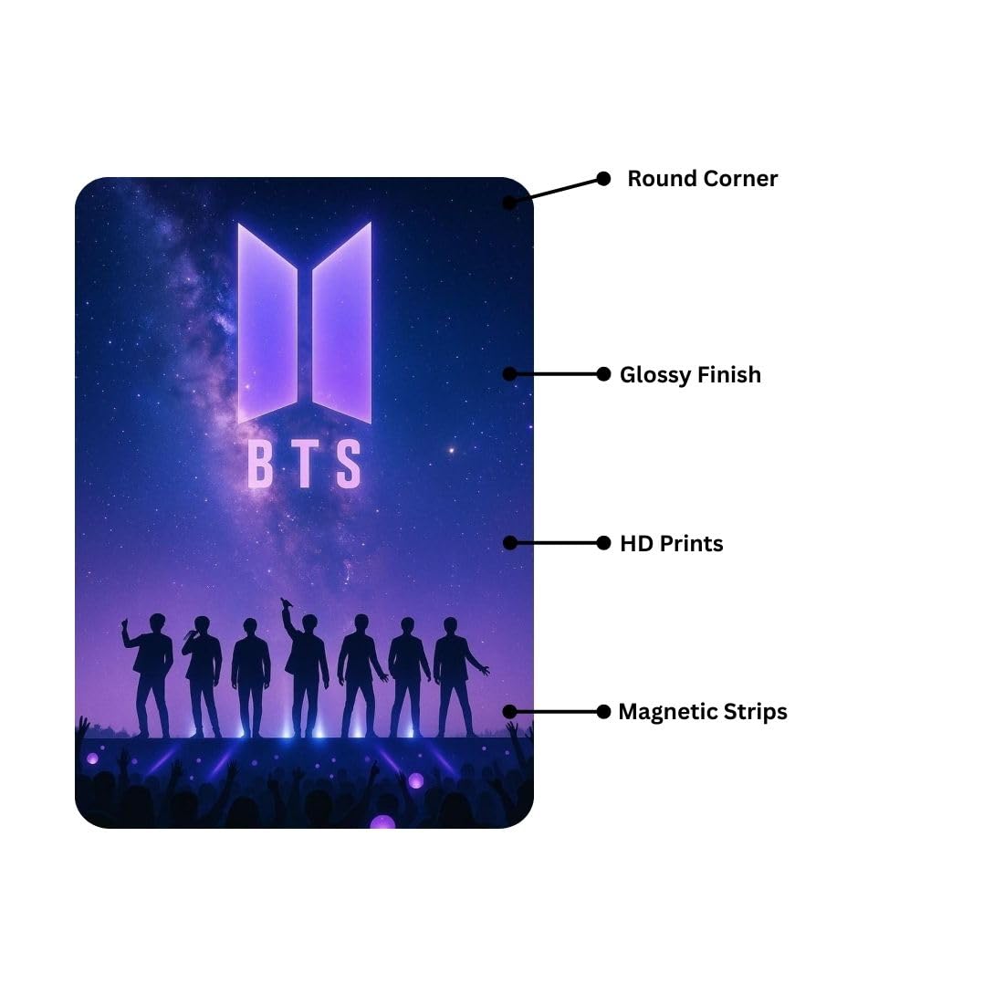 Zesta BTS self-adhesive MDF wooden wall hanging - image 3