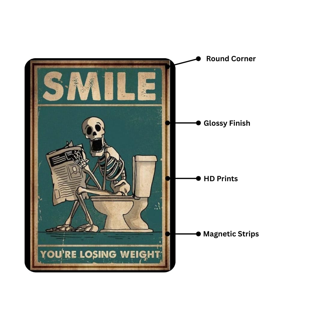 Zesta Bathroom – Design 5 self-adhesive MDF wooden wall hanging - image 3