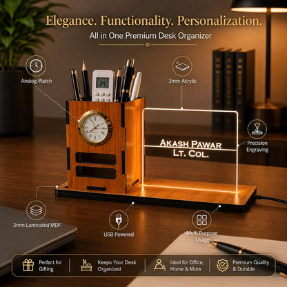 Zesta Personalised Pen Holder with Analog Watch – image 13