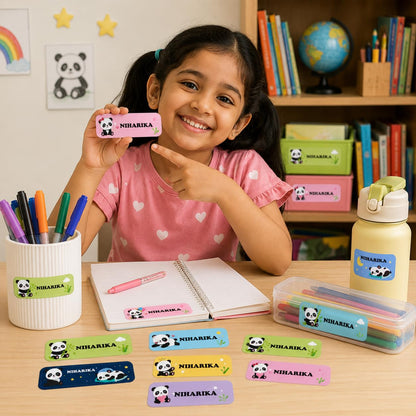 Zesta panda personalised name stickers for kids - image 3