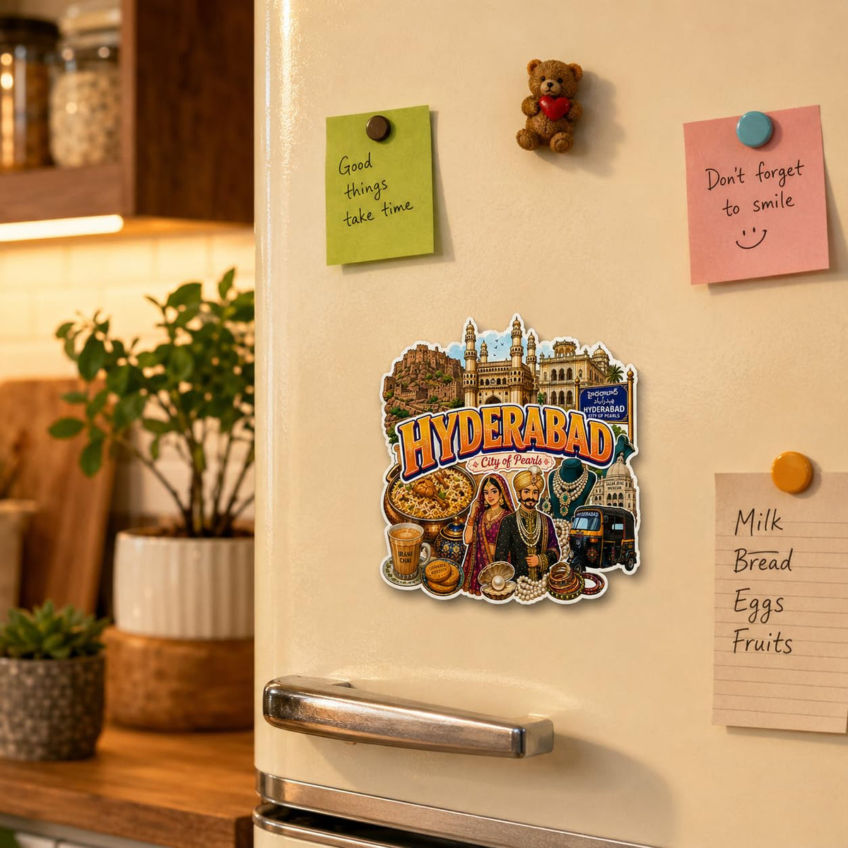 Zesta Hyderabad wooden fridge magnet - image 3