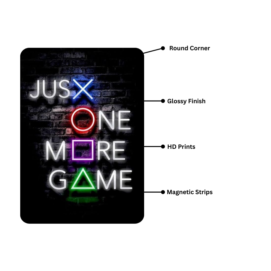 Zesta Just One More Game self-adhesive MDF wooden wall hanging - image 3
