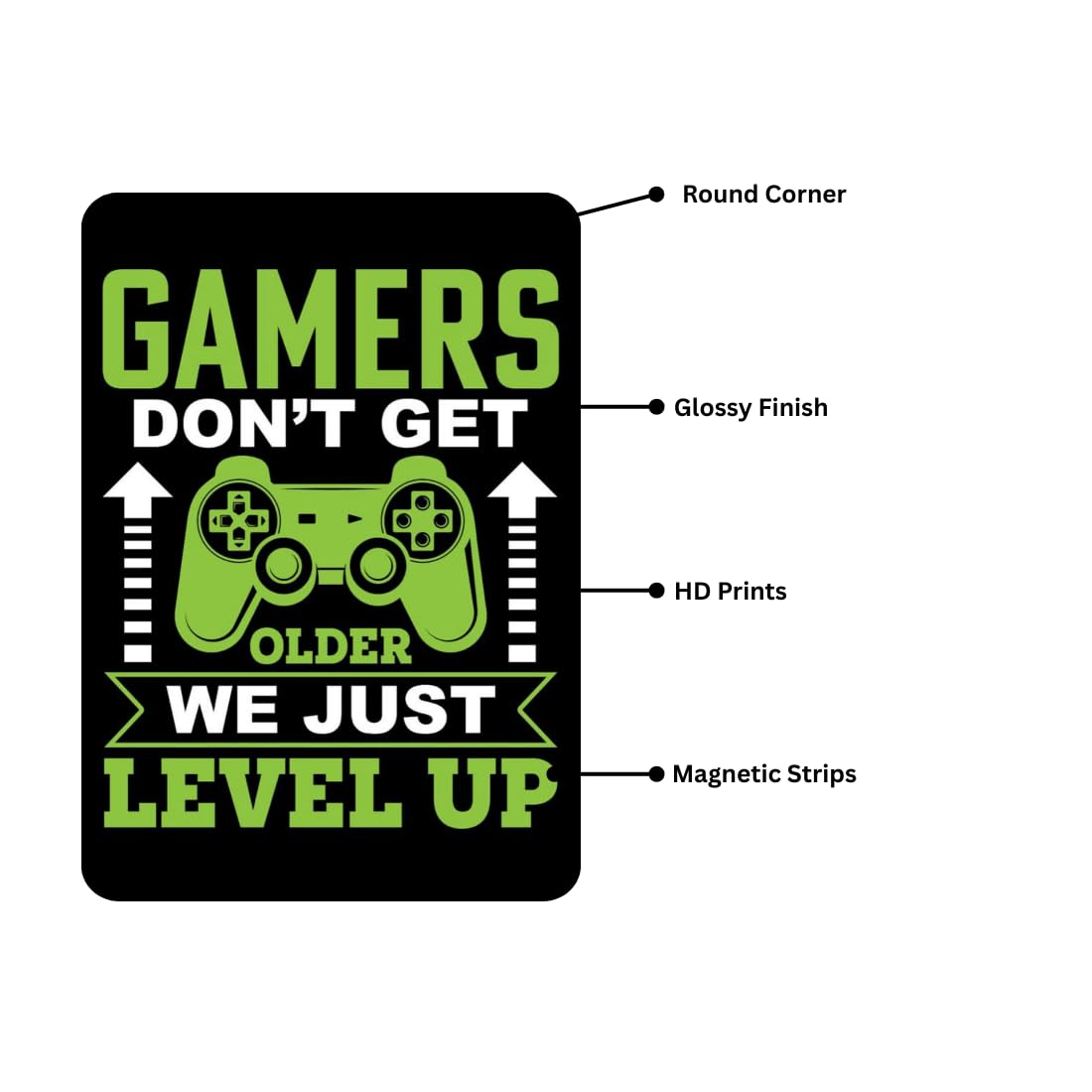 Zesta Gamer self-adhesive MDF wooden wall hanging - image 3