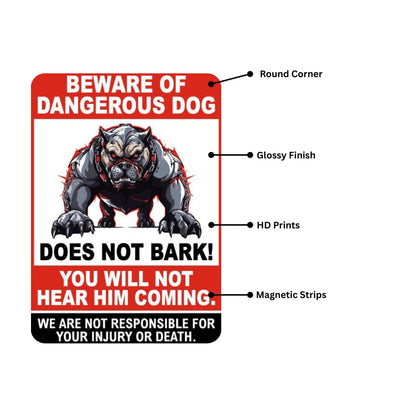 Zesta Beware of Dogs self-adhesive MDF wooden wall hanging - image 3