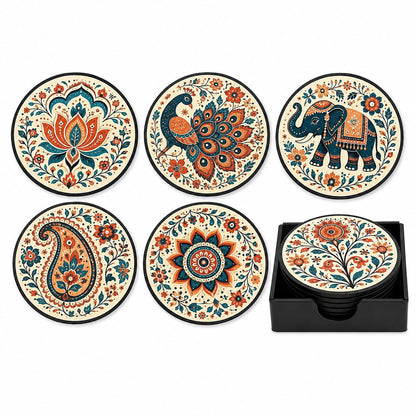 Zesta Abstract 2 Wooden Coasters – Set of 6 – image 3