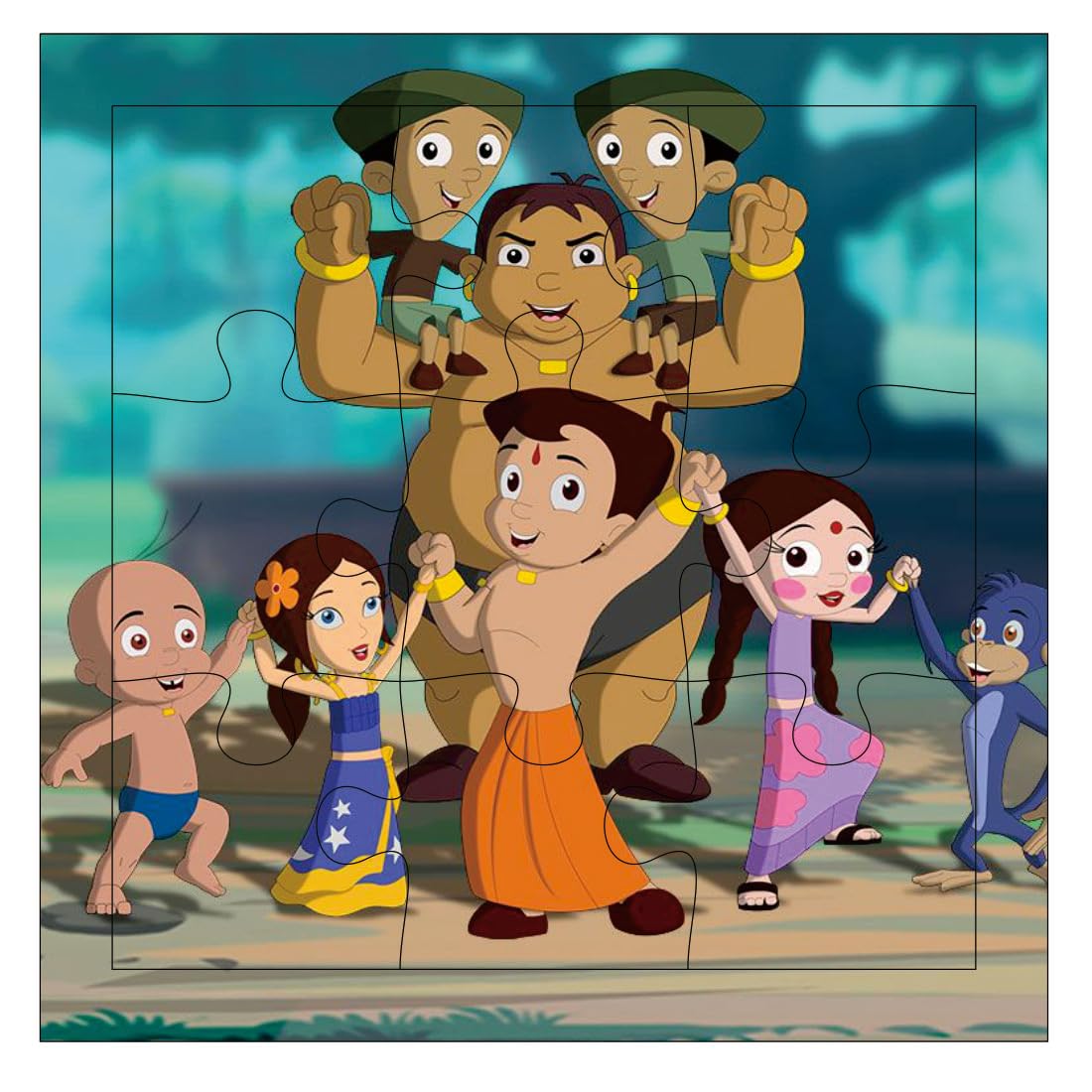 Otidge Chota Bheem wooden jigsaw puzzles, pack of 4 - image 3