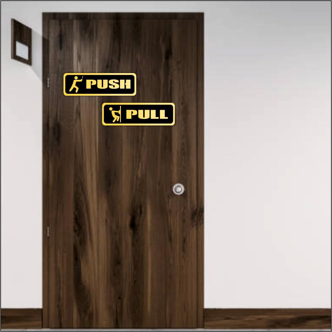 Zesta Push Pull Horizontal Self-Adhesive Acrylic Office Sign – image 3