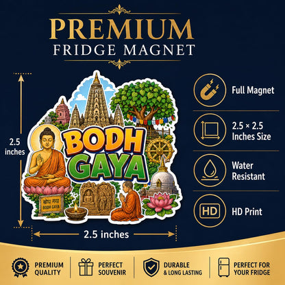 Zesta Bodhgaya wooden fridge magnet - image 3