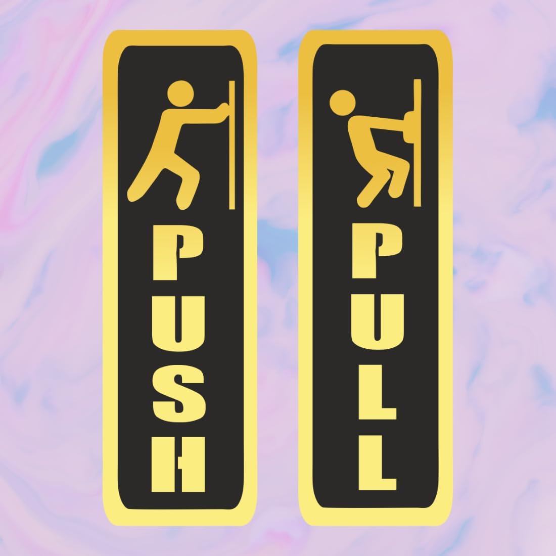 Zesta Push Pull Vertical self-adhesive acrylic sign - image 3