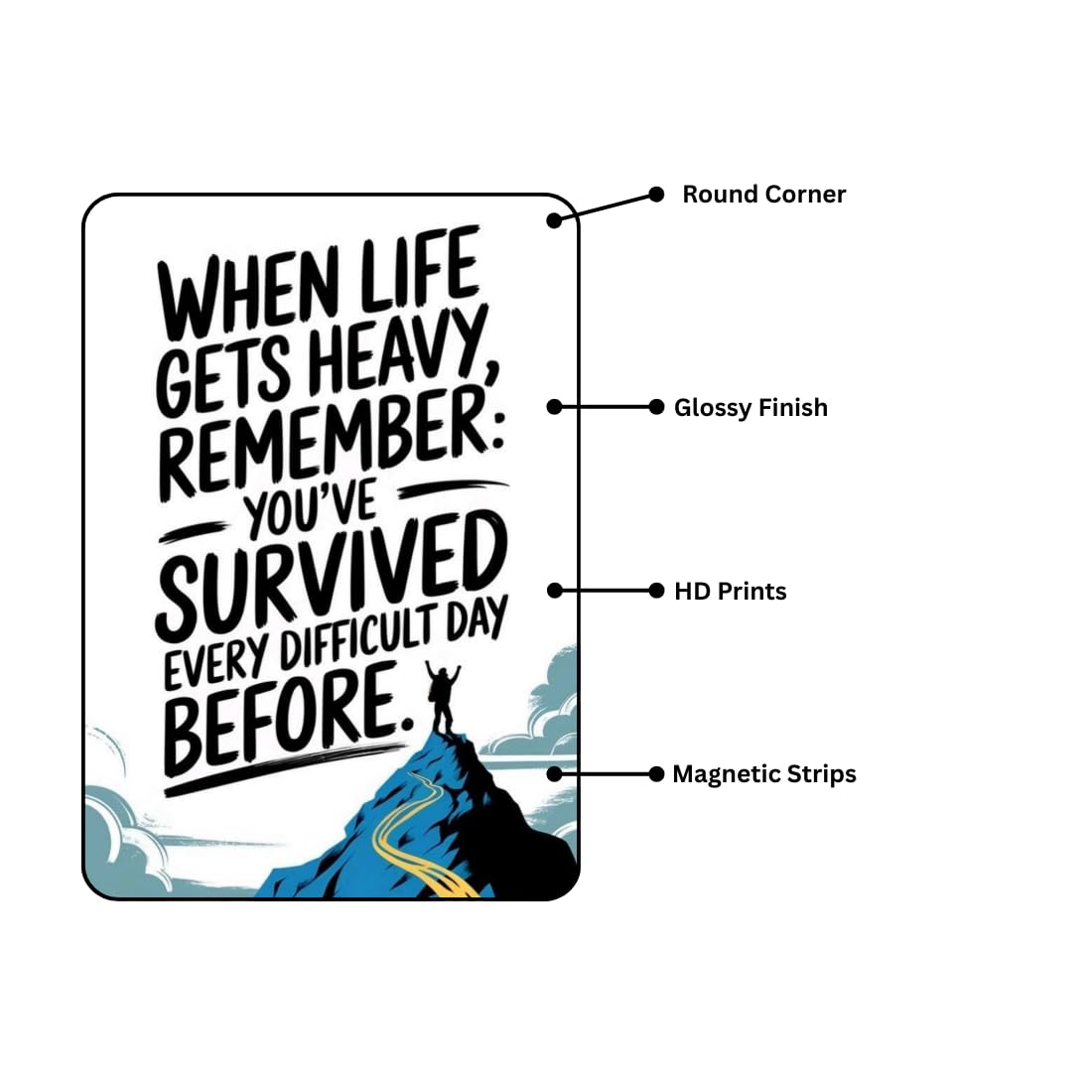 Zesta Motivational self-adhesive MDF wooden wall hanging - image 3