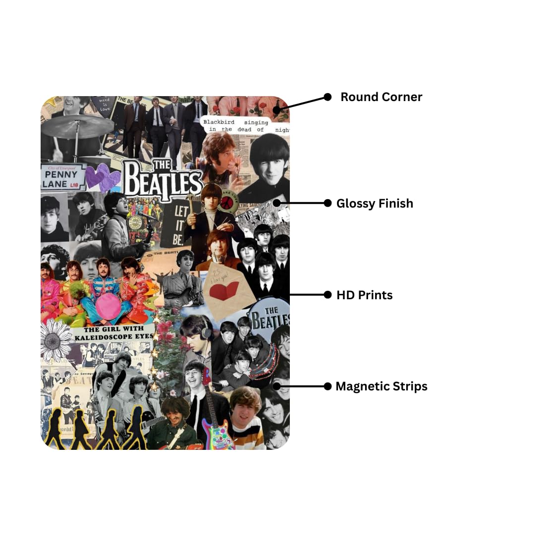 Zesta Beatles – Design 3 self-adhesive MDF wooden wall hanging - image 3