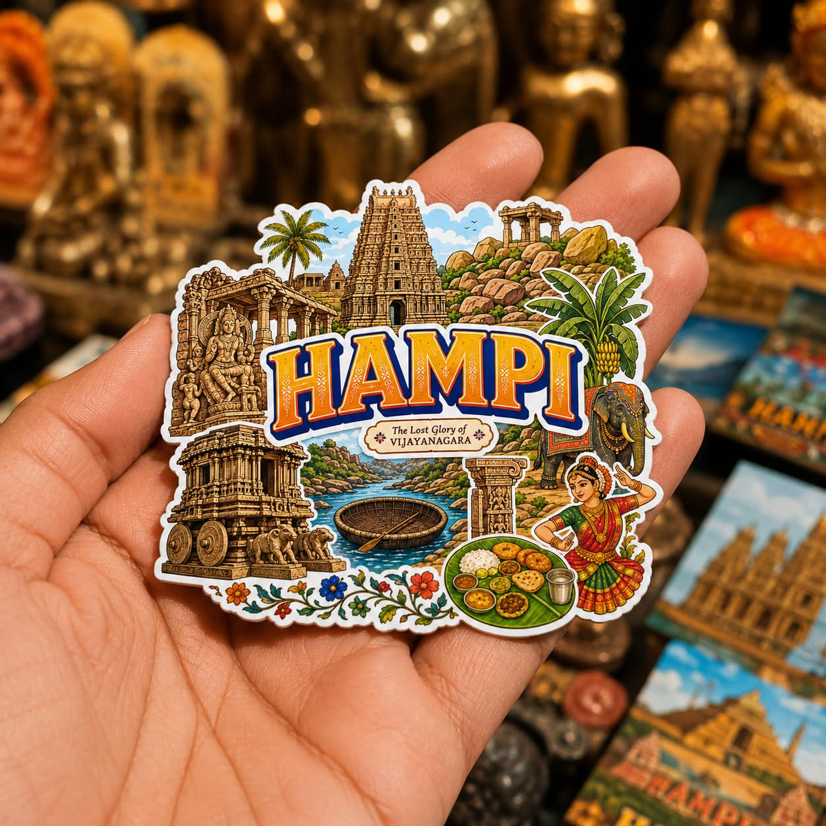 Zesta Hampi wooden fridge magnet - image 4