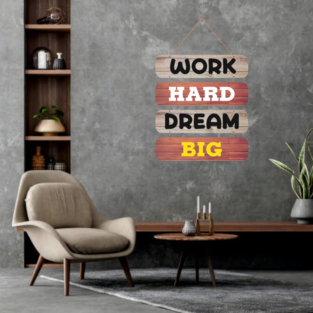 Zesta Dream Big MDF wooden wall hanging - image 4