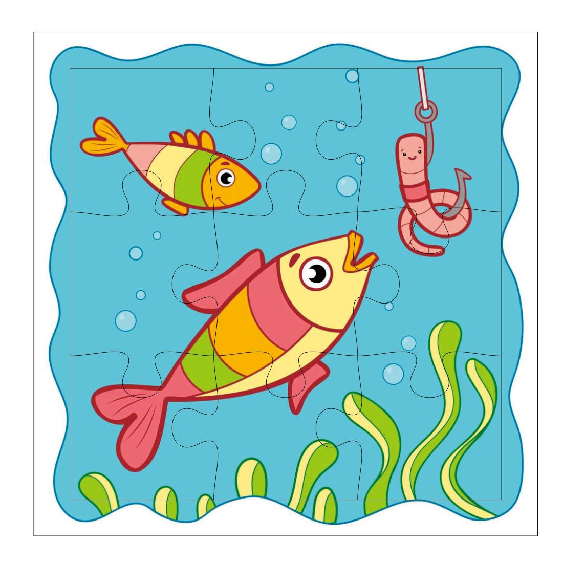 Otidge Sea Animals wooden jigsaw puzzles, pack of 4 - image 4