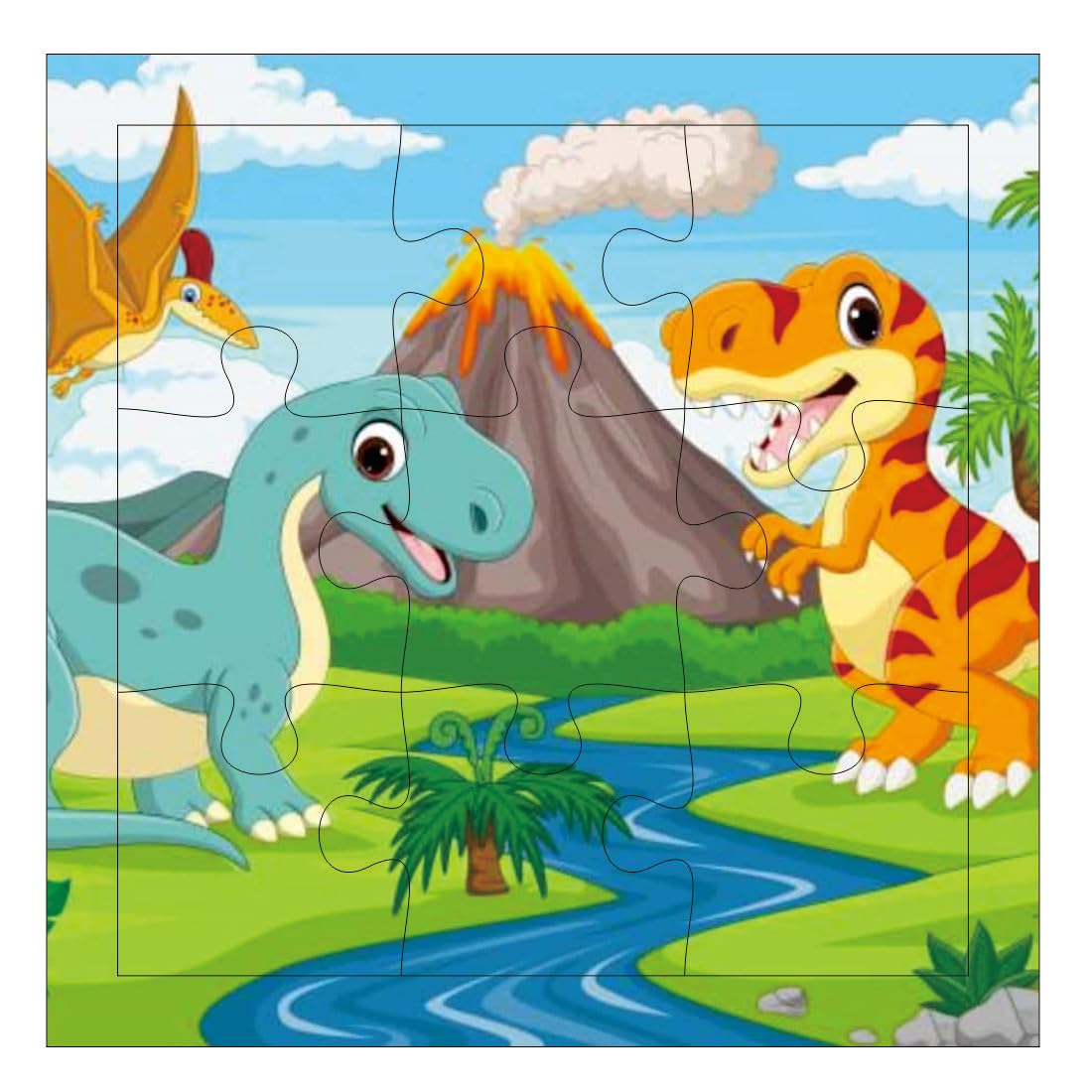 Otidge Dinosaurs wooden jigsaw puzzles, pack of 4 - image 4