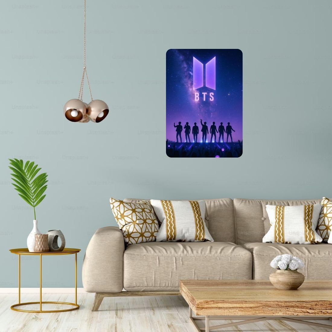 Zesta BTS self-adhesive MDF wooden wall hanging - image 4