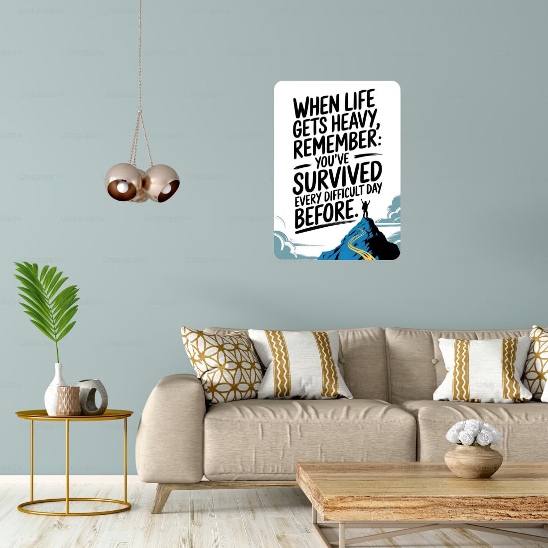Zesta Motivational self-adhesive MDF wooden wall hanging - image 4
