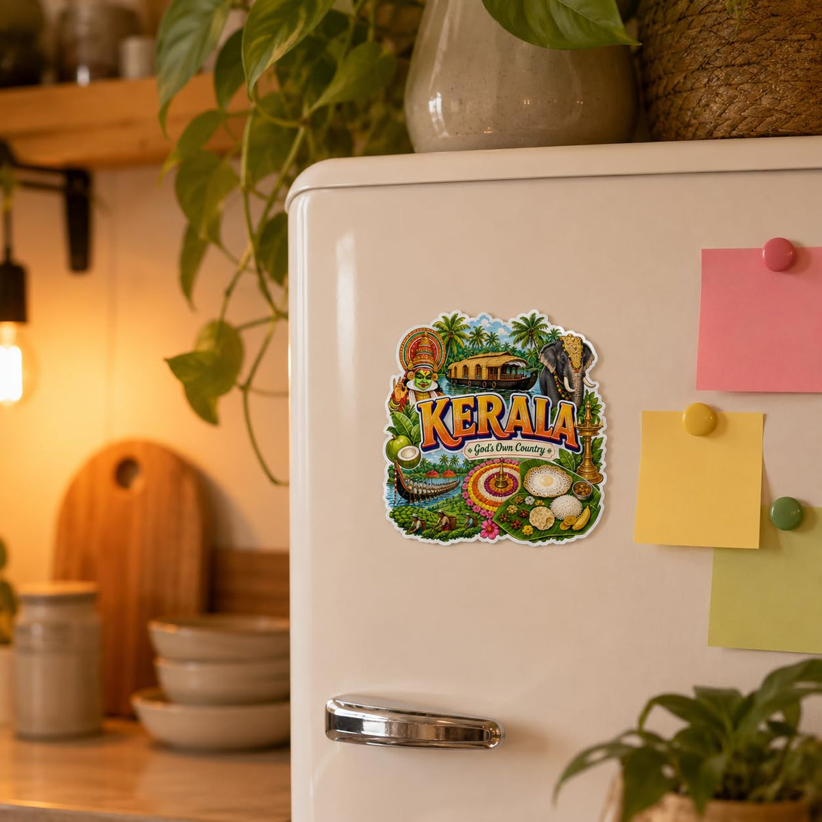 Zesta Kerala wooden fridge magnet - image 4