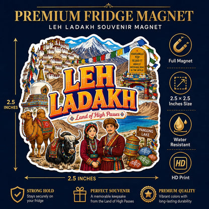 Zesta Leh Ladakh wooden fridge magnet - image 4