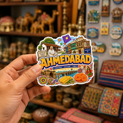 Zesta Ahmedabad wooden fridge magnet - image 4
