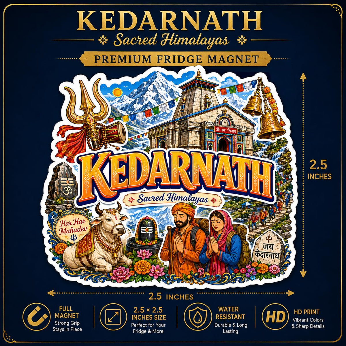 Zesta Kedarnath wooden fridge magnet - image 4