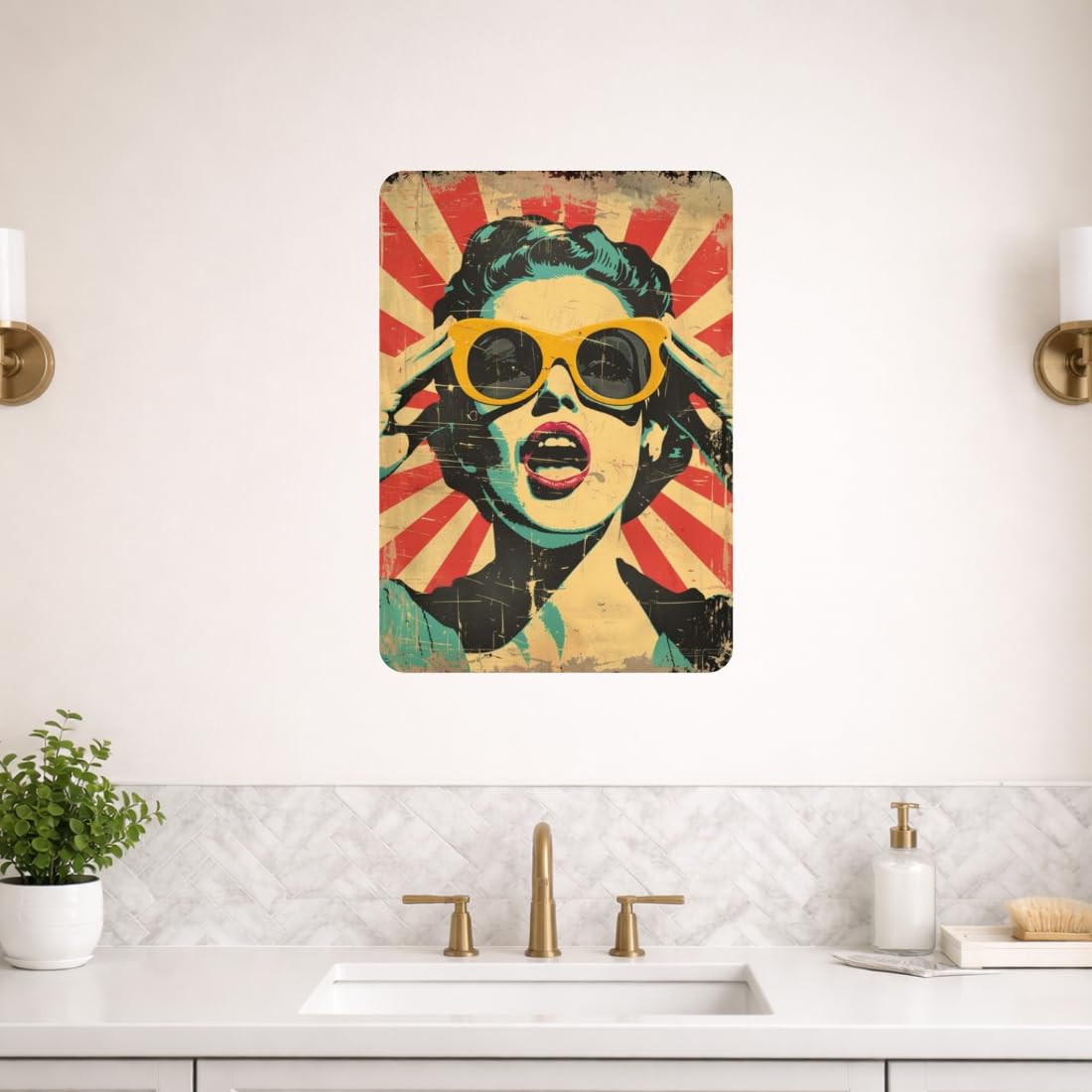 Zesta Abstract self-adhesive MDF wooden wall hanging - image 4