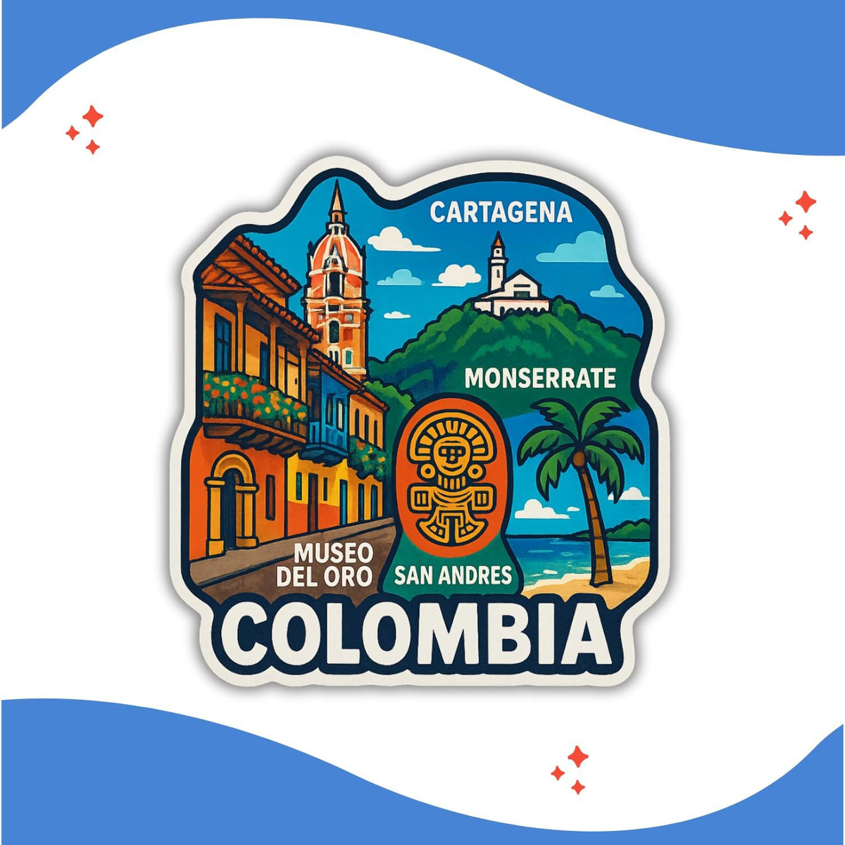 Zesta Colombia wooden fridge magnet - image 4